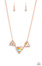 Load image into Gallery viewer, Paparazzi “State of the HEART” Copper Necklace Earring Set - Paparazzi Accessories