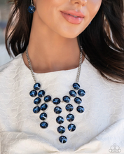 Load image into Gallery viewer, Paparazzi “Spotlight Stunner” Blue Necklace Earring Set - Paparazzi Accessories