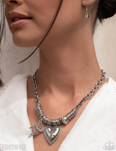 Load image into Gallery viewer, Paparazzi “Free-Spirted Freeway” White Necklace Earring Set - Paparazzi Accessories