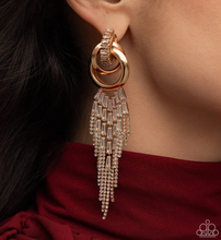 Load image into Gallery viewer, Paparazzi “Draped in Drama” Gold Post Earrings - Paparazzi Accessories