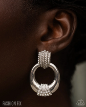 Load image into Gallery viewer, Paparazzi “Sass Of The Day” White Post Earrings - Paparazzi Accessories