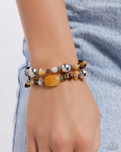 Load image into Gallery viewer, Paparazzi “Heroic Harmony” Yellow Stretch Bracelet - Paparazzi Accessories