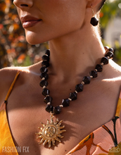 Load image into Gallery viewer, Paparazzi “Relaxed Rays” Gold Necklace Earring Set - Paparazzi Accessories