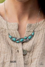 Load image into Gallery viewer, Paparazzi “Cottage Garden” Blue Necklace Earring Set - Paparazzi Accessories