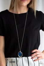 Load image into Gallery viewer, Paparazzi “Metro Must-Have” Blue Necklace Earring Set