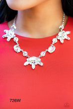 Load image into Gallery viewer, Paparazzi “GLOW-trotting Twinkle” White Necklace Earring Set - Paparazzi