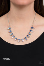 Load image into Gallery viewer, Paparazzi “Razor-Sharp Refinement” Blue Necklace Earring Set - Paparazzi Accessories