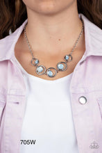 Load image into Gallery viewer, Paparazzi “Big Night Out” White Necklace Earring Set