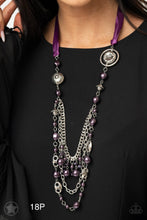 Load image into Gallery viewer, Paparazzi “All The Trimmings”Purple - Necklace Earring Set