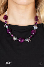 Load image into Gallery viewer, Paparazzi “The Top TENACIOUS” Purple Necklace Earring Set - Paparazzi Accessories