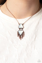 Load image into Gallery viewer, Paparazzi “Under the FRINGE” Copper Necklace Earring Set - Paparazzi Accessories