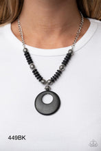 Load image into Gallery viewer, Paparazzi "Oasis Goddess" Black Necklace Earring Set -Paparazzi Accessories