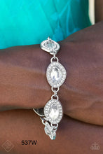 Load image into Gallery viewer, Paparazzi "Next-Level Sparkle" White Clasp Bracelet - Paparazzi Accessories