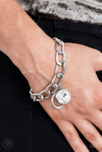 Load image into Gallery viewer, Paparazzi “Unyielding Roar” White Adjustable Clasp Bracelet - Paparazzi Accessories