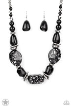 Load image into Gallery viewer, Blockbuster “In Good Glazes” Black Necklace Earring Set - Paparazzi Accessories