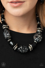 Load image into Gallery viewer, Blockbuster “In Good Glazes” Black Necklace Earring Set - Paparazzi Accessories