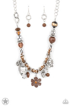 Load image into Gallery viewer, Blockbuster "Charmed, I Am Sure" Brown Necklace Earring Set - Paparazzi Accessories