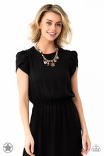 Load image into Gallery viewer, Blockbuster "Charmed, I Am Sure" Brown Necklace Earring Set - Paparazzi Accessories