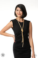 Load image into Gallery viewer, Paparazzi “SCARFed for Attention” Gold Necklace Earring Set