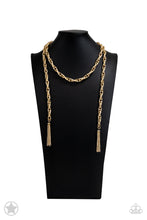 Load image into Gallery viewer, Paparazzi “SCARFed for Attention” Gold Necklace Earring Set
