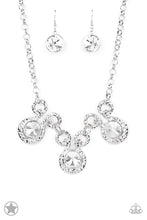 Load image into Gallery viewer, Blockbuster "Hypnotized" Silver Necklace Earring Set - Paparazzi Accessories