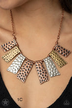 Load image into Gallery viewer, Paparazzi "A Fan of the Tribe" Copper  Necklace Earring Set