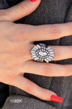 Load image into Gallery viewer, Paparazzi “Daringly Deco” Black - Stretch Ring
