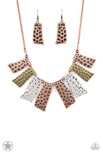Load image into Gallery viewer, Paparazzi "A Fan of the Tribe" Copper  Necklace Earring Set
