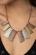 Load image into Gallery viewer, Paparazzi "A Fan of the Tribe" Copper  Necklace Earring Set