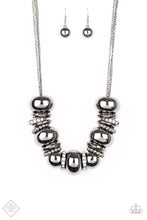 Load image into Gallery viewer, Paparazzi “Only The Brave" Black Necklace Earring Set - Paparazzi Accessories