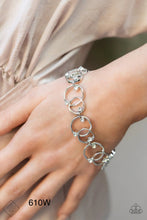 Load image into Gallery viewer, Paparazzi “The Universe Revolves Around Me” White Adjustable Clasp Bracelet - Paparazzi Accessories
