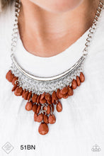 Load image into Gallery viewer, Paparazzi “Rio Rainfall" Brown Necklace Earrings Set - Paparazzi Accessories