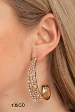 Load image into Gallery viewer, “Cold as Ice” Gold Hoop Earrings - Paparazzi Accessories