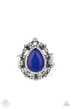 Load image into Gallery viewer, Paparazzi “Iridescently Icy” Blue Stretch Ring - Paparazzi Accessories