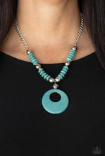 Load image into Gallery viewer, Paparazzi "Oasis Goddess" Blue Necklace Earring Set - Paparazzi Accessories