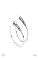 Load image into Gallery viewer, Paparazzi "Fully Loaded" Silver Hoop Earrings - Cindysblingboutique