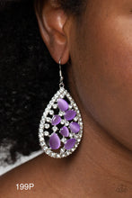 Load image into Gallery viewer, Paparazzi “Cats Eye Class” Purple Dangle Earrings - Paparazzi Accessories