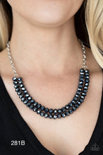 Load image into Gallery viewer, Paparazzi "May The FIERCE Be With You" Blue Necklace Earring Set - Paparazzi Accessories