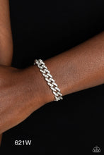 Load image into Gallery viewer, Paparazzi 2023 EMP Exclusive “Mecca Metro” White Adjustable Bracelet - Paparazzi Accessories