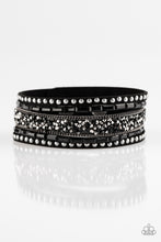Load image into Gallery viewer, Paparazzi “Rhinestone Rocker” Black Bracelet