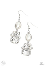 Load image into Gallery viewer, Paparazzi “Showtime Twinkle” White Dangle Earrings - Paparazzi Accessories