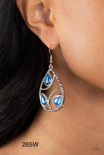 Load image into Gallery viewer, Paparazzi “Send the BRIGHT Message” Blue Dangle Earrings