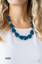 Load image into Gallery viewer, Paparazzi “Tenaciously Tangy” Blue Necklace Earring Set - Paparazzi Accessories