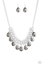 Load image into Gallery viewer, Paparazzi "All Toget-HEIR Now" Silver Necklace Earring Set - Paparazzi Accessories