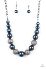 Load image into Gallery viewer, “Vintage Vault” “Color Me CEO” Blue Necklace Earring Set - Paparazzi Accessories