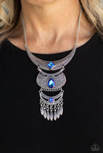 Load image into Gallery viewer, Paparazzi “Lunar Enchantment" Blue Necklace Earring Set - Paparazzi Accessories
