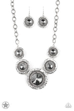 Load image into Gallery viewer, Paparazzi “Global Glamour Silver” Necklace Earring Set - Paparazzi Accessories