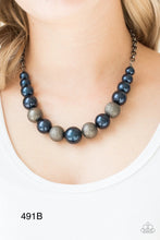 Load image into Gallery viewer, “Vintage Vault” “Color Me CEO” Blue Necklace Earring Set - Paparazzi Accessories