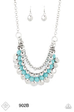Load image into Gallery viewer, Paparazzi “Leave Her Wild” Blue Necklace Earring Set - Paparazzi Accessories