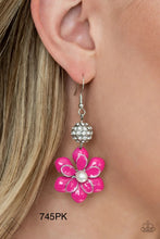 Load image into Gallery viewer, Paparazzi “Bewitching Botany” Pink Dangle Earrings - Paparazzi Accessories
